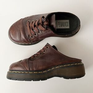 Vintage Dr. Martens chunky oxford slip on toe cap shoes mary jane‎ boots size 7